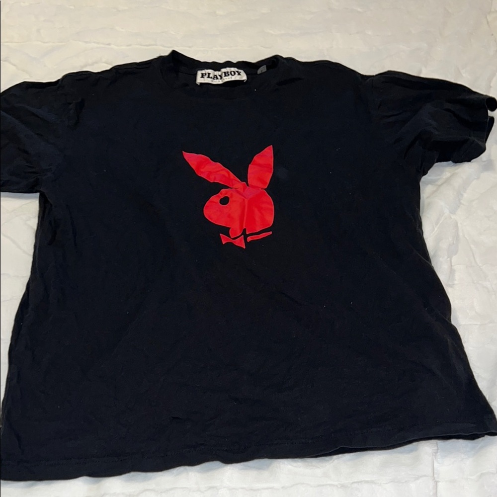 PLAYBOY Black and Red Short Sleeve Tee by PacSun size large L men’s
